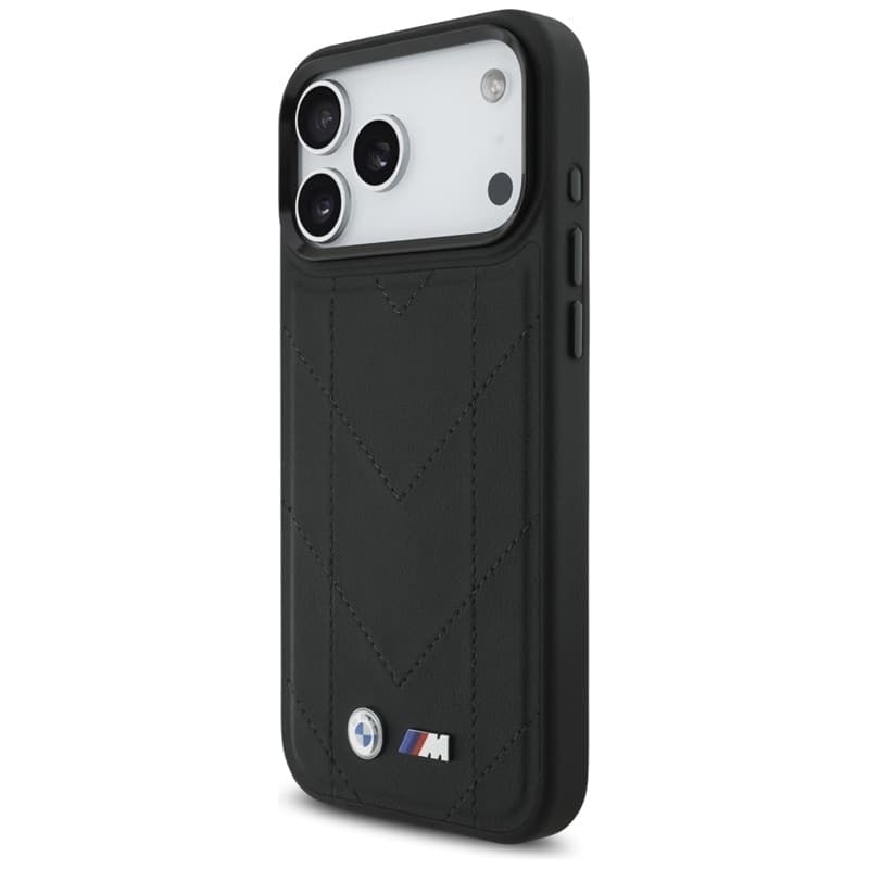 Custodia MagSafe con logo trapuntato BMW M per iPhone 17 Pro Max (nera) - 2