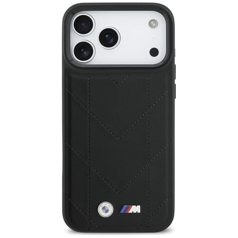 Custodia MagSafe con logo trapuntato BMW M per iPhone 17 Pro Max (nera) - 3