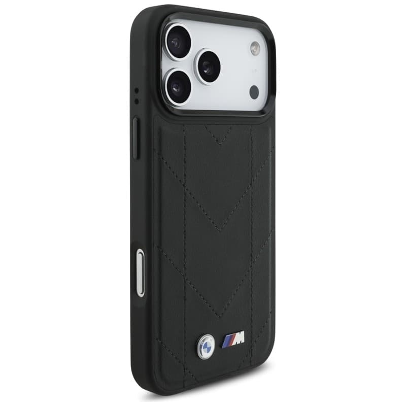 Custodia MagSafe con logo trapuntato BMW M per iPhone 17 Pro Max (nera) - 4