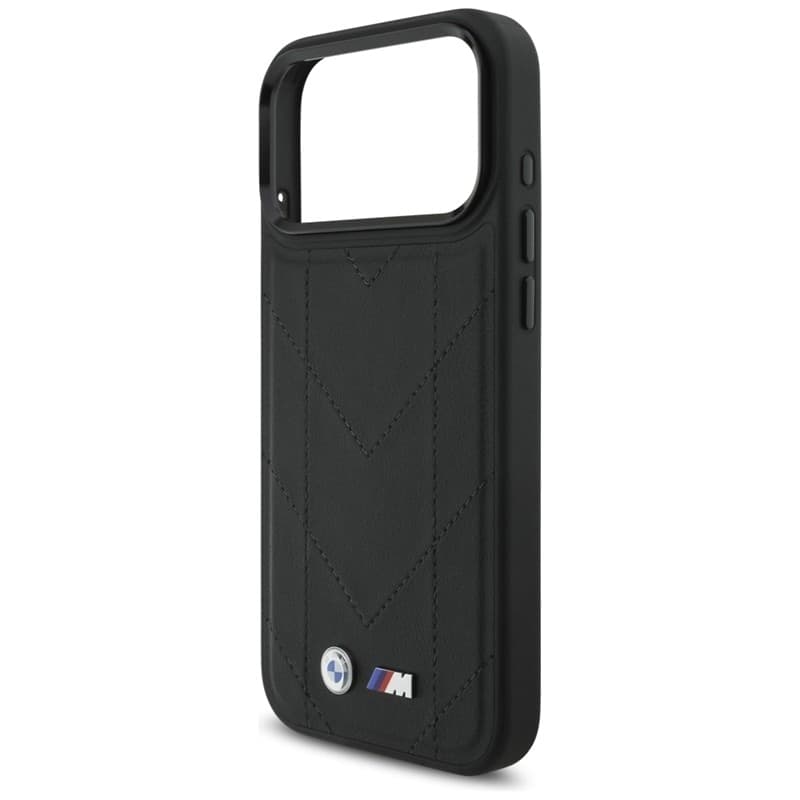 Custodia MagSafe con logo trapuntato BMW M per iPhone 17 Pro Max (nera) - 6