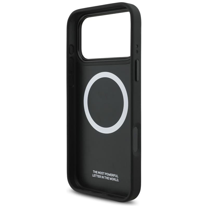 Custodia MagSafe con logo trapuntato BMW M per iPhone 17 Pro Max (nera) - 7