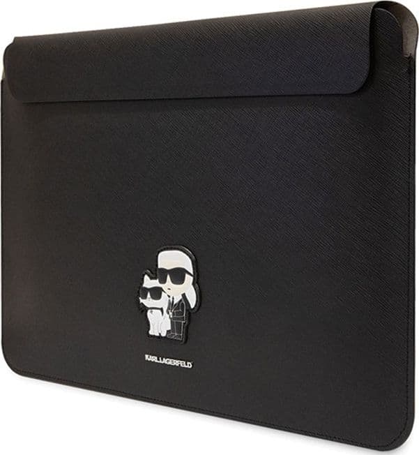 Karl Lagerfeld NFT Saffiano Karl & Choupette Sleeve - 14" Notebook Case (Black) - 2