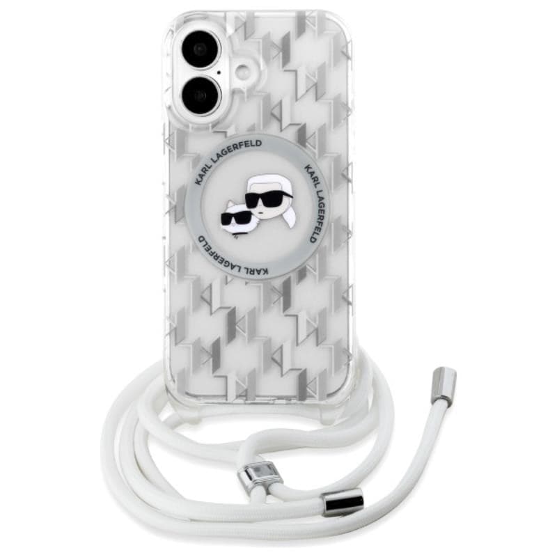 Karl Lagerfeld IML Crossbody Monogram Karl & Choupette Head MagSafe - Case for iPhone 16 (transparent) - 2