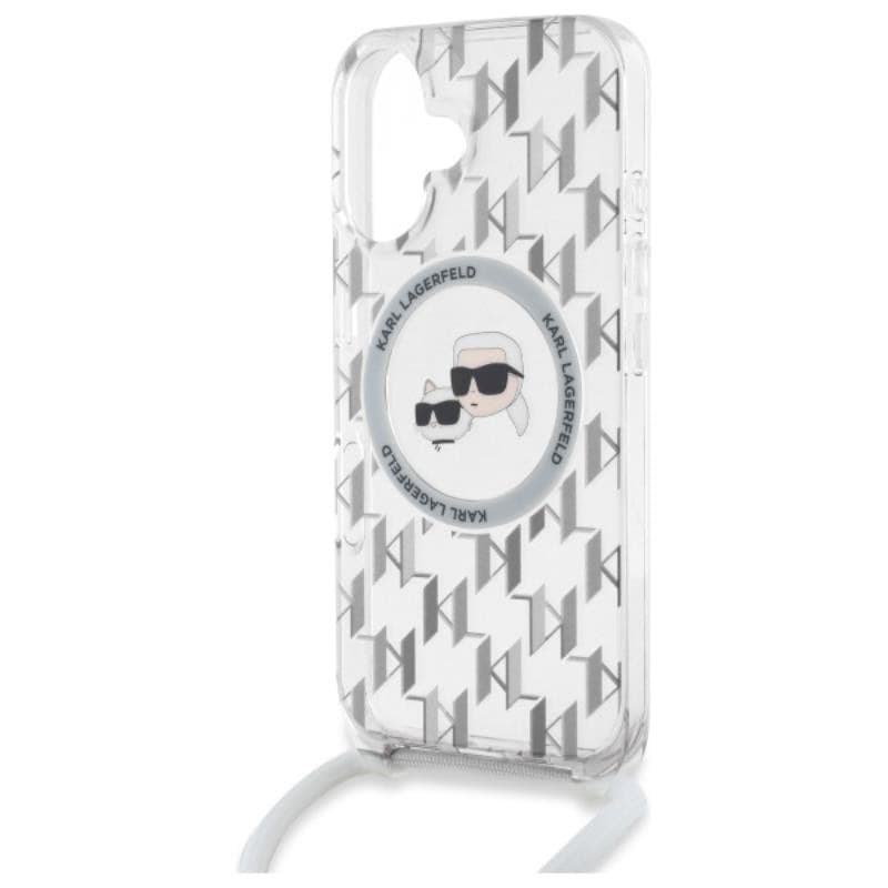 Karl Lagerfeld IML Crossbody Monogram Karl & Choupette Head MagSafe - Case for iPhone 16 (transparent) - 5