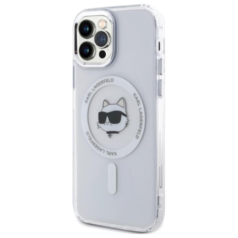Karl Lagerfeld IML Metal Choupette Head MagSafe - Case for iPhone 12 / iPhone 12 Pro (White) - 2