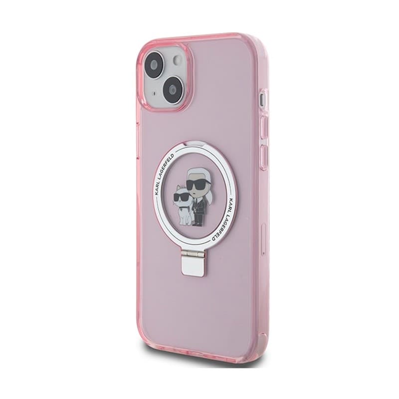 Karl Lagerfeld Ring Stand Karl & Choupette MagSafe - iPhone 15 Plus Case (pink) - 2