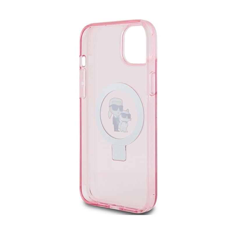 Karl Lagerfeld Ring Stand Karl & Choupette MagSafe - iPhone 15 Plus Case (pink) - 7