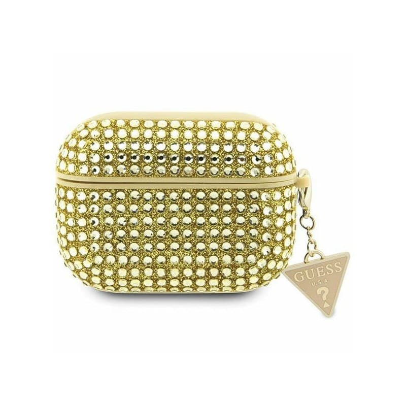 Guess Rhinestone Triangle Charm - Case for AirPods Pro 2 (Gold)