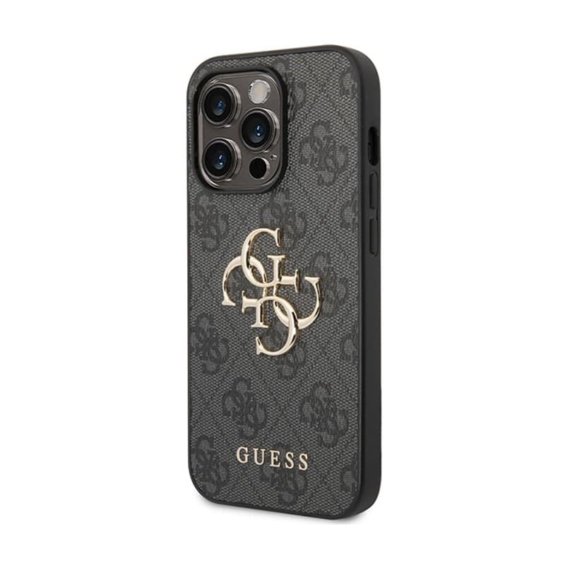 Guess 4G Big Metal Logo - Case for iPhone 15 Pro (Grey) - 2