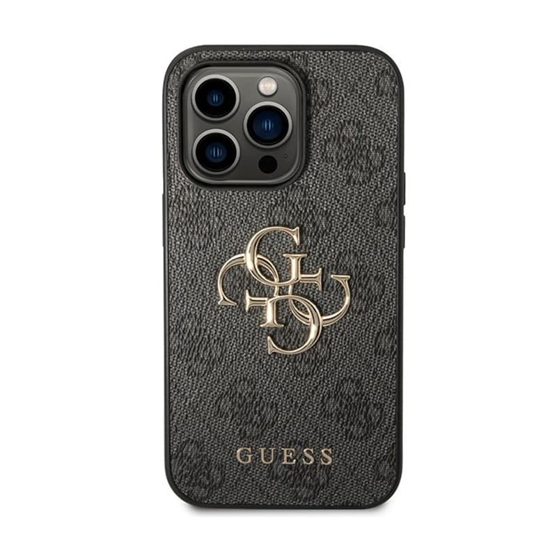 Guess 4G Big Metal Logo - Case for iPhone 15 Pro (Grey) - 3