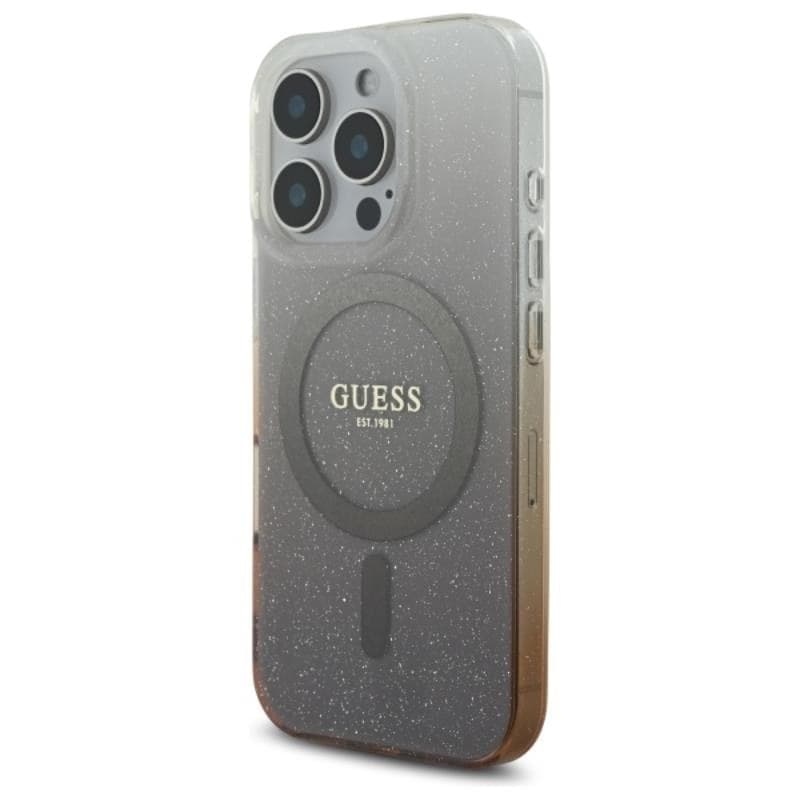 Guess IML Glitter Gradient MagSafe - Case for iPhone 16 Pro (Brown) - 2