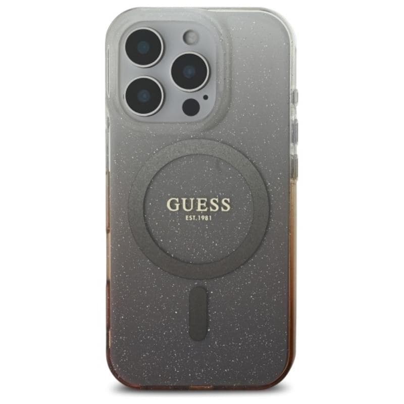 Guess IML Glitter Gradient MagSafe - Case for iPhone 16 Pro (Brown) - 3