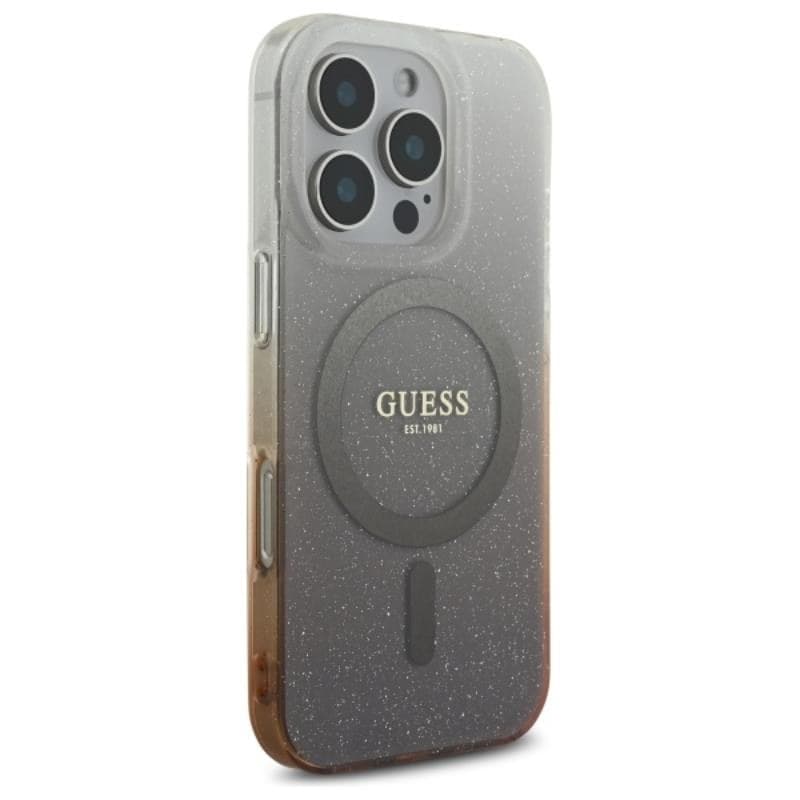 Guess IML Glitter Gradient MagSafe - Case for iPhone 16 Pro (Brown) - 4