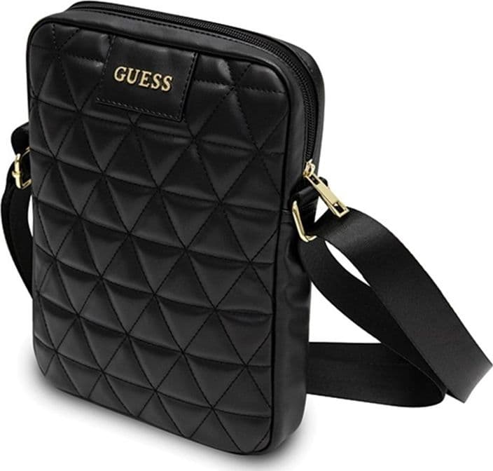 Guess Quilted Tablet Bag 10" (Black) - 2