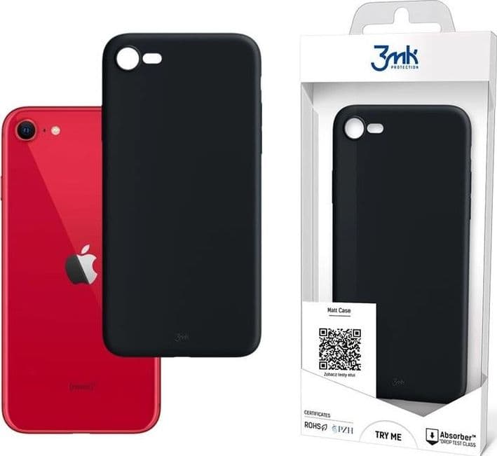 3mk Matt Case - Case for Apple iPhone SE 2020 / 2022 (Black) - 2