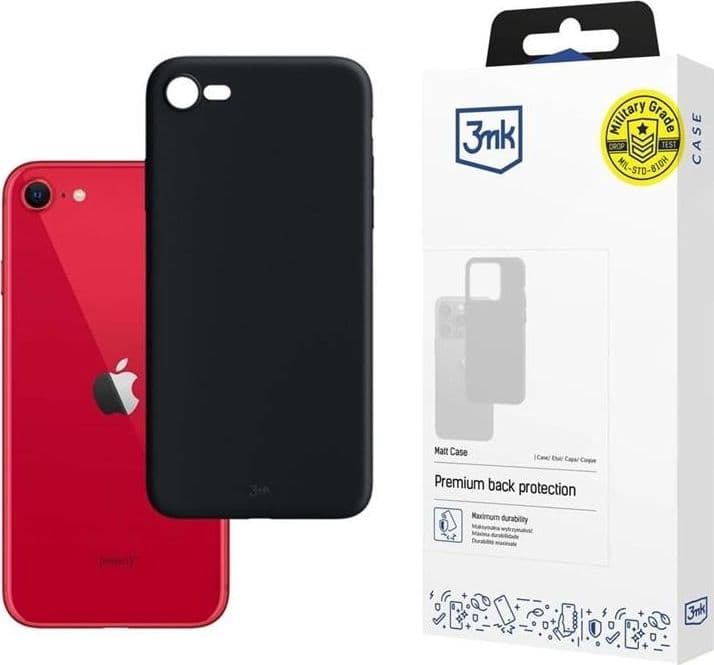 3mk Matt Case - Case for Apple iPhone SE 2020 / 2022 (Black) - 3