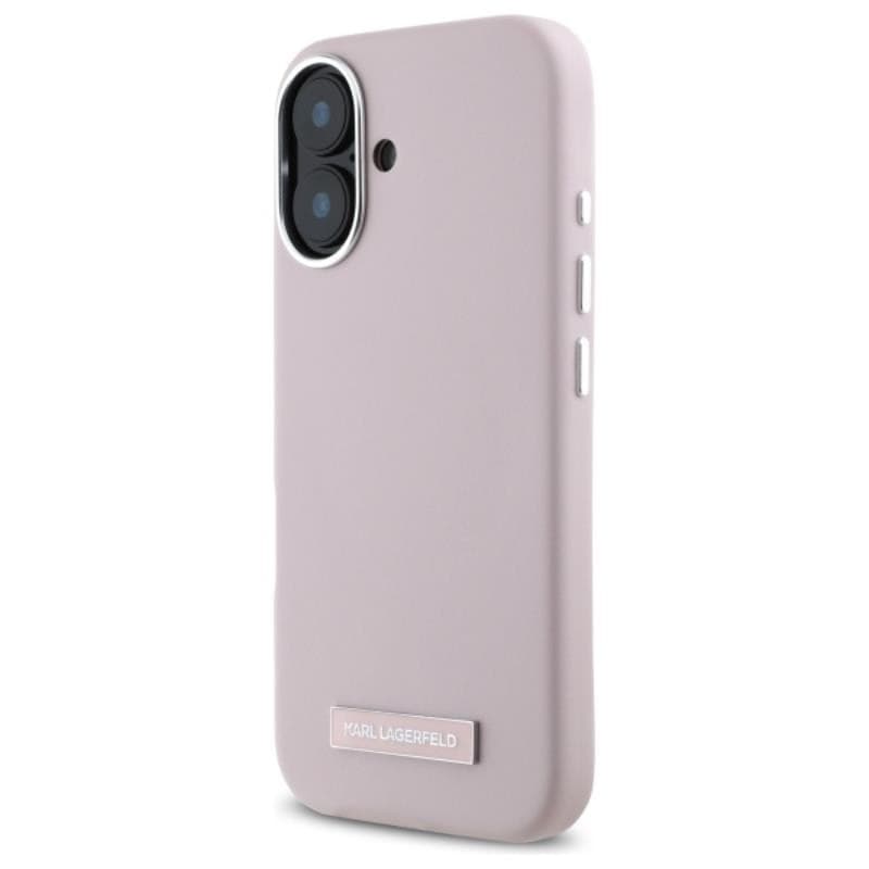Karl Lagerfeld FW Metal Plate MagSafe - Case for iPhone 16 (pink) - 2