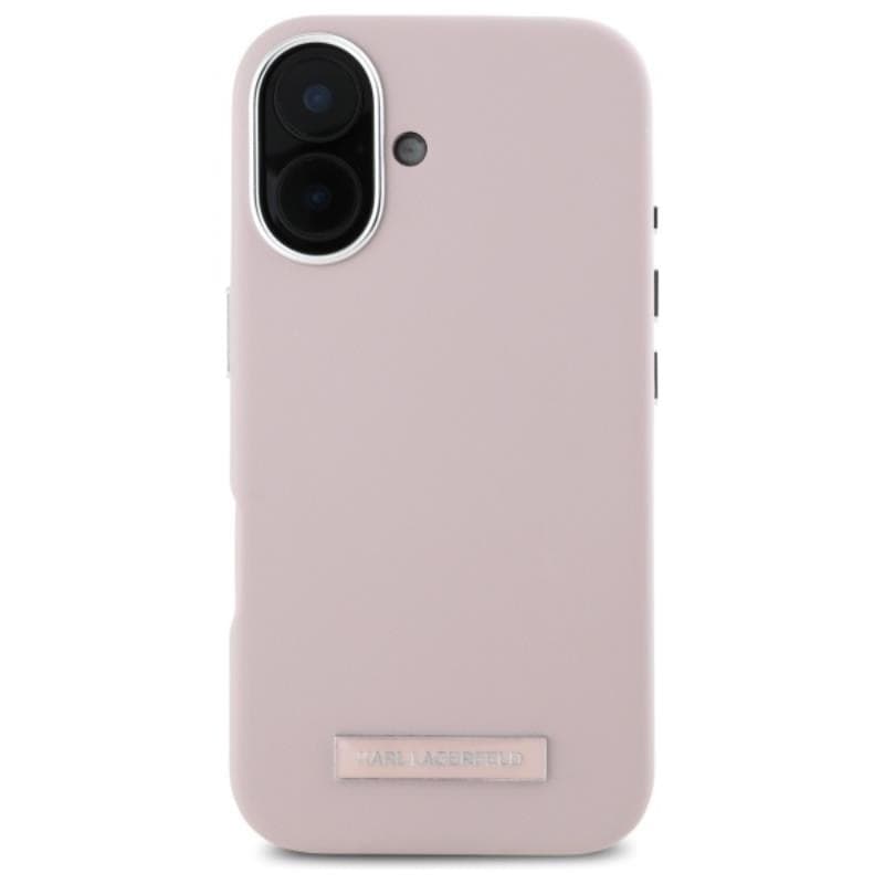 Karl Lagerfeld FW Metal Plate MagSafe - Case for iPhone 16 (pink) - 3