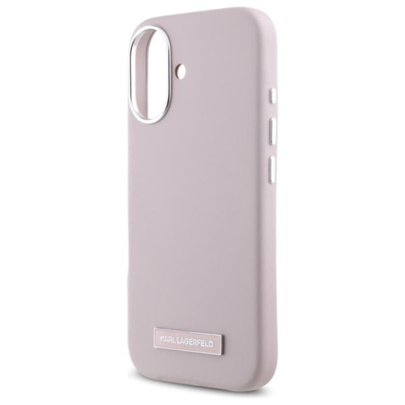 Karl Lagerfeld FW Metal Plate MagSafe - Case for iPhone 16 (pink) - 6
