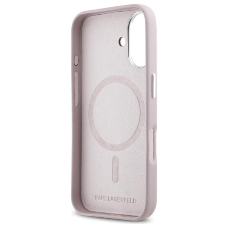 Karl Lagerfeld FW Metal Plate MagSafe - Case for iPhone 16 (pink) - 7