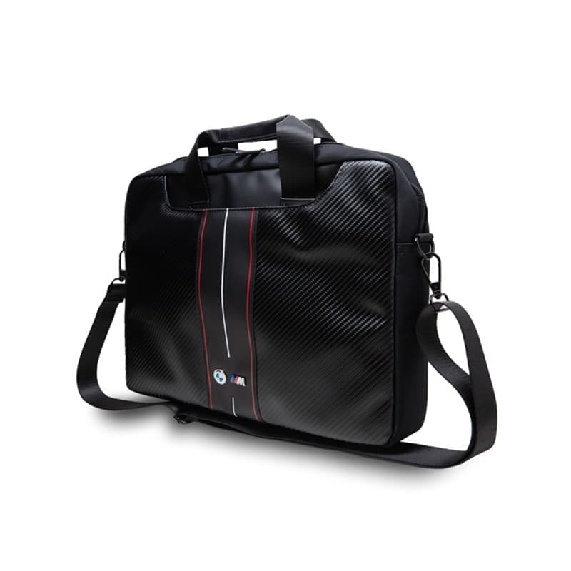 BMW Carbon Red Stripes - 16" Notebook case (black) - 2