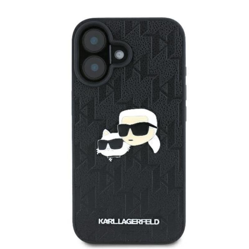 Karl Lagerfeld Monogram Karl & Choupette Head Pin - Case for iPhone 16 (black) - 3