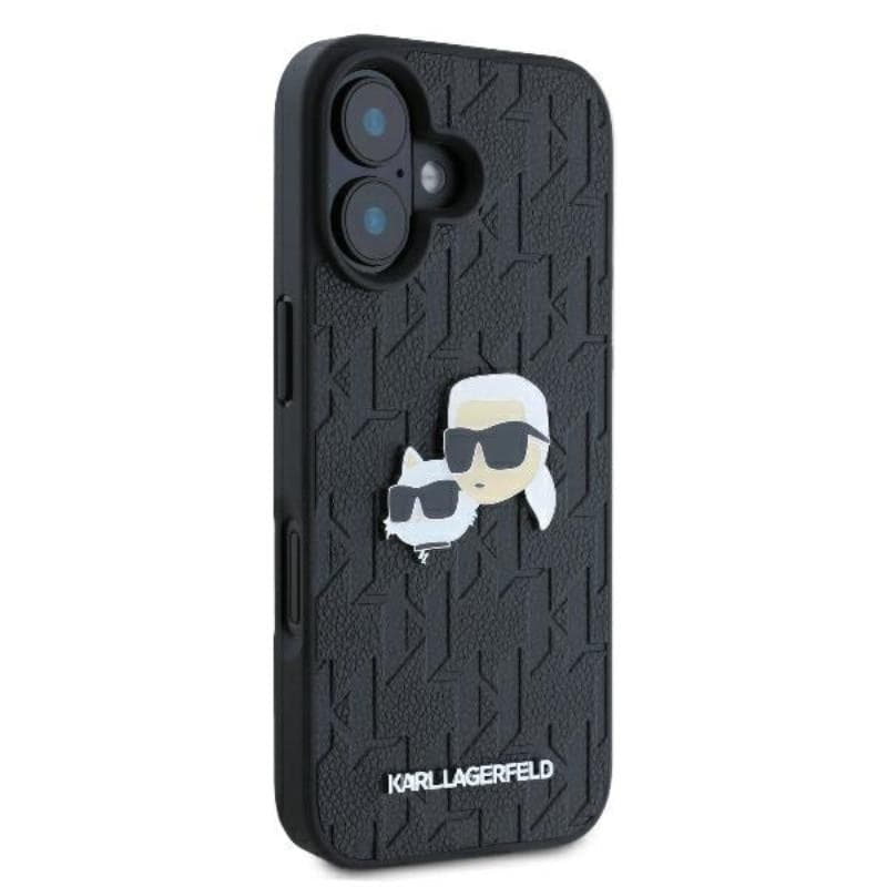 Karl Lagerfeld Monogram Karl & Choupette Head Pin - Case for iPhone 16 (black) - 4