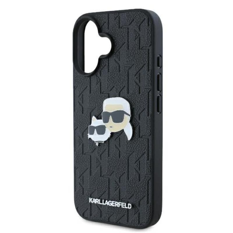 Karl Lagerfeld Monogram Karl & Choupette Head Pin - Case for iPhone 16 (black) - 6