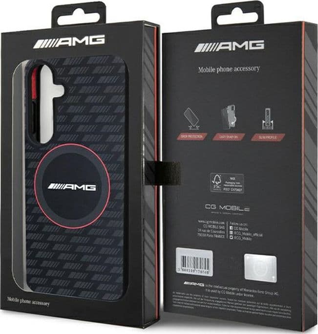 AMG Silicone Carbon Pattern MagSafe - Case for Samsung Galaxy S24+ (black) - 8