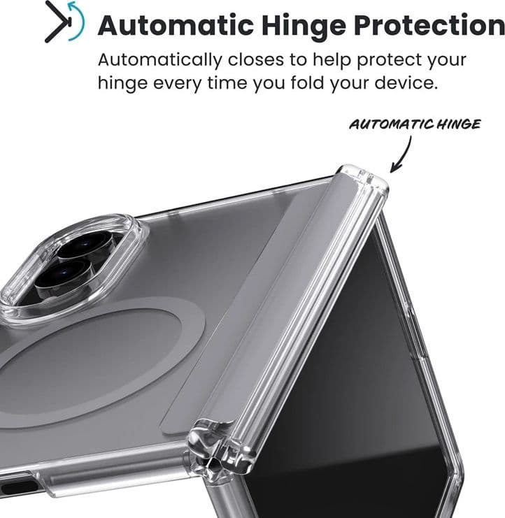 Speck Presidio Perfect-Clear Magnet - Custodia MagSafe per Samsung Galaxy Z Fold 8 (Trasparente) - 2
