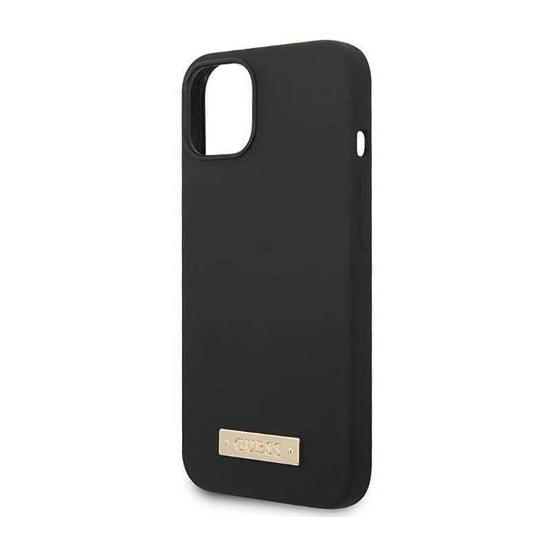 Guess Silicone Logo Plate MagSafe - Case for iPhone 14 Plus (Black) - 6