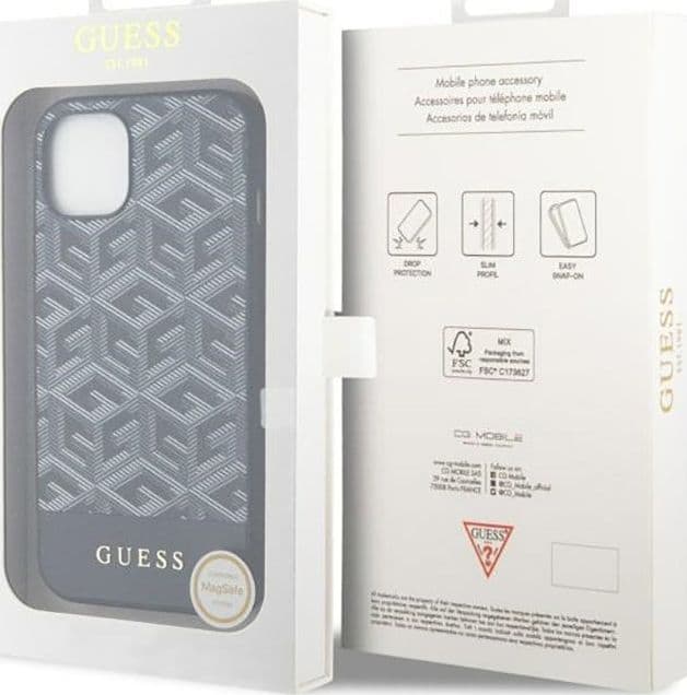Guess GCube Stripes MagSafe - Case for iPhone 14 Plus (Black) - 8