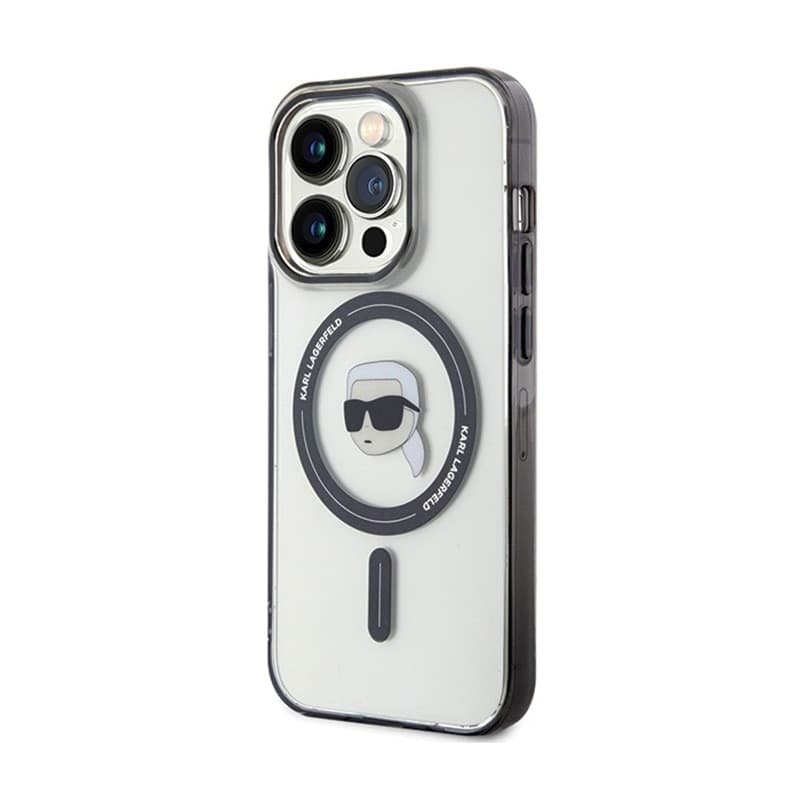 Karl Lagerfeld IML Karl Head MagSafe - iPhone 15 Pro Max Case (Transparent) - 2