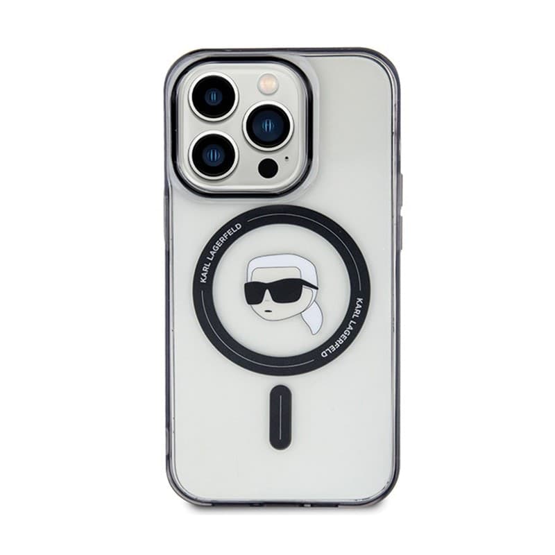 Karl Lagerfeld IML Karl Head MagSafe - iPhone 15 Pro Max Case (Transparent) - 3