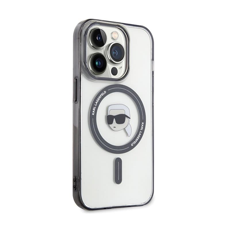 Karl Lagerfeld IML Karl Head MagSafe - iPhone 15 Pro Max Case (Transparent) - 4