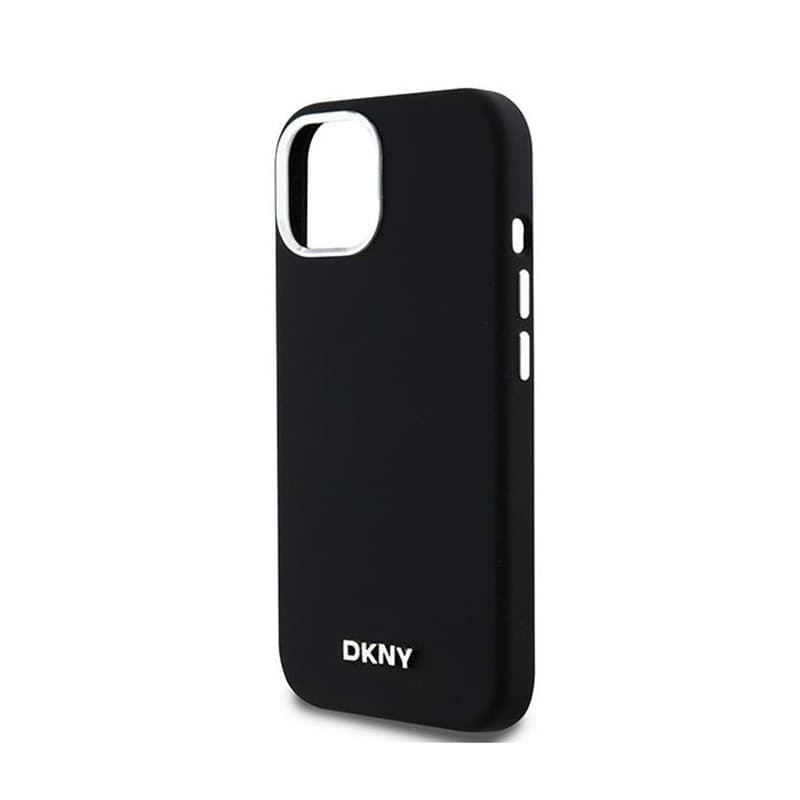 DKNY Liquid Silicone Small Metal Logo MagSafe - Case for iPhone 15 / 14 / 13 (black) - 6