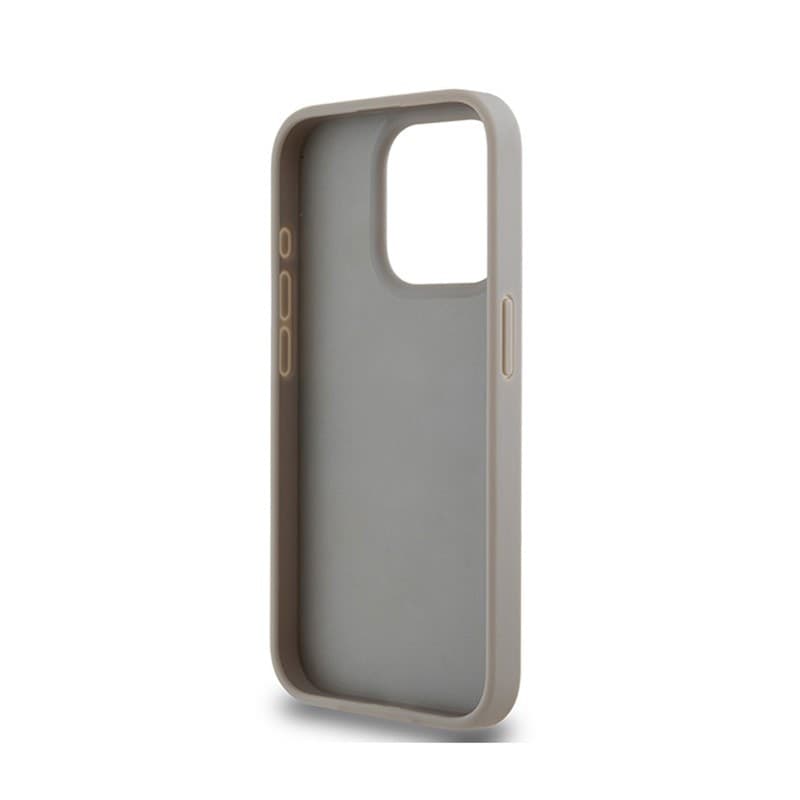 DKNY Leather Mono Stripe & Metal Logo - Case for iPhone 15 Pro Max (beige) - 7