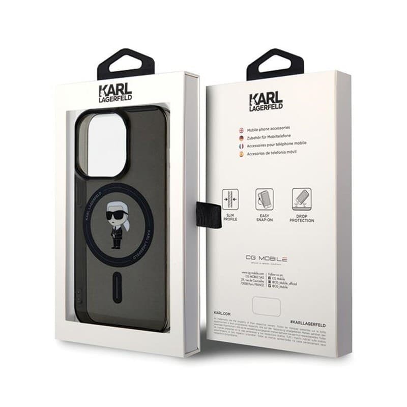 Karl Lagerfeld IML Ikonik MagSafe - iPhone 15 Pro Max Case (Black) - 8