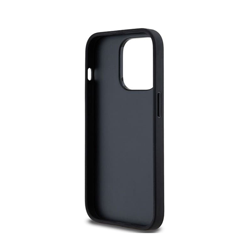 DKNY Leather Checkered Mono Pattern & Printed Stripes - iPhone 14 Pro Case (black) - 7
