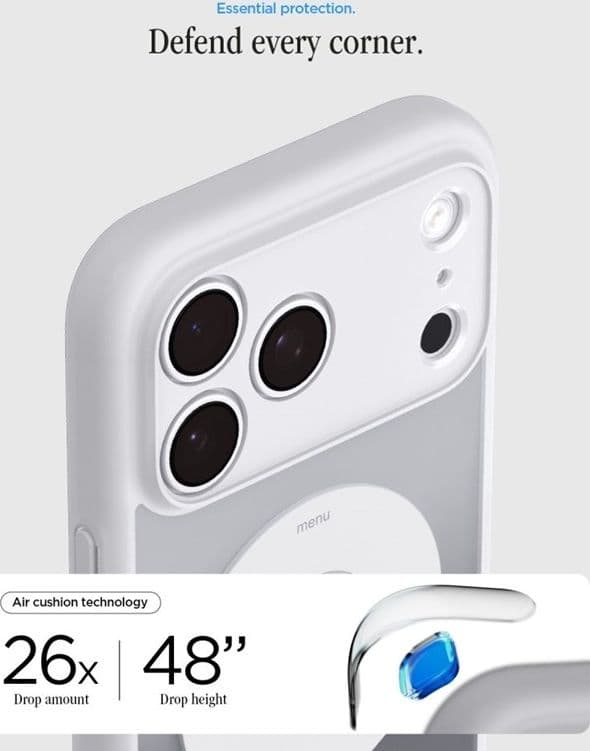 Spigen Ultra Hybrid Mag MagSafe - Custodia per iPhone 18 Pro / 17 Pro (Argento Classico) - 8
