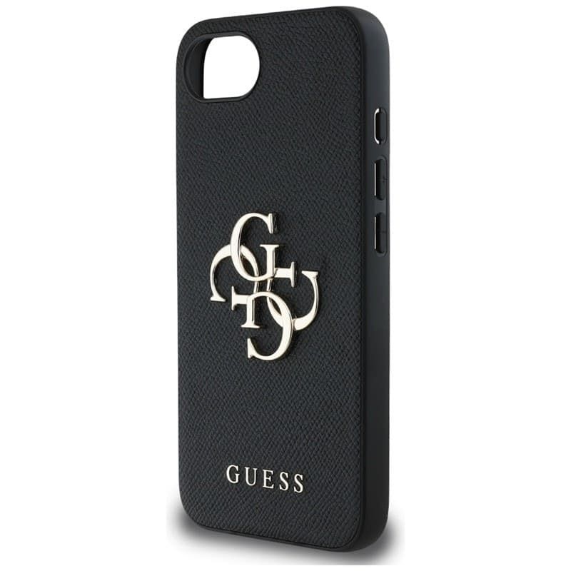 Guess Grained Big 4G Logo Small Classic Logo - Case for iPhone 16e (black) - 6