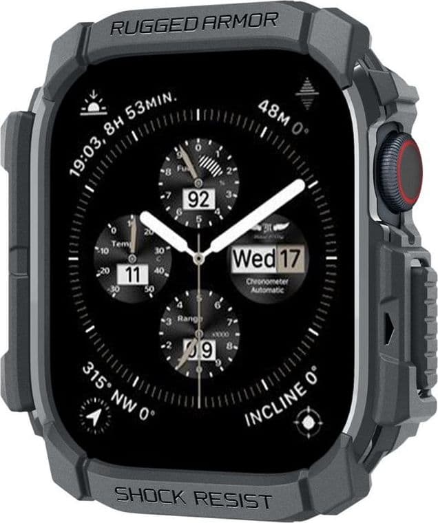 Spigen Rugged Armor - Case for Apple Watch 10 46 mm (Dark Grey) - 2