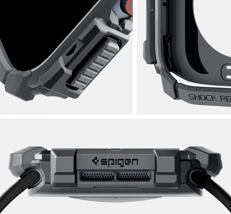 Spigen Rugged Armor - Case for Apple Watch 10 46 mm (Dark Grey) - 9