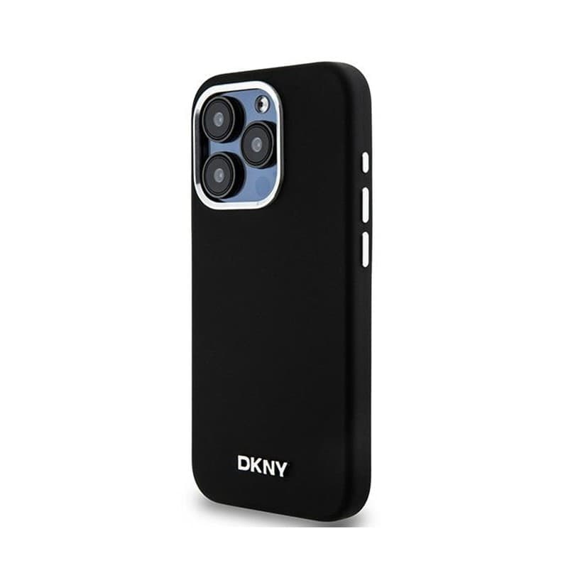 DKNY Liquid Silicone Small Metal Logo MagSafe - Case for iPhone 14 Pro (black) - 2