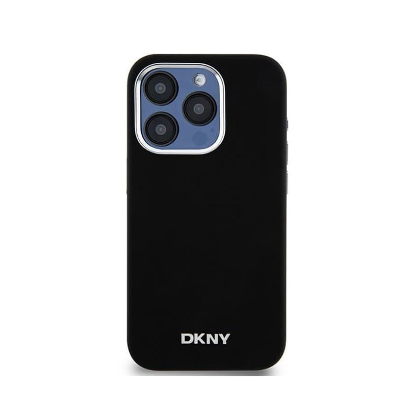 DKNY Liquid Silicone Small Metal Logo MagSafe - Case for iPhone 14 Pro (black) - 3