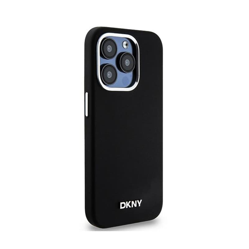 DKNY Liquid Silicone Small Metal Logo MagSafe - Case for iPhone 14 Pro (black) - 4