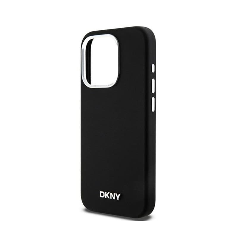 DKNY Liquid Silicone Small Metal Logo MagSafe - Case for iPhone 14 Pro (black) - 6