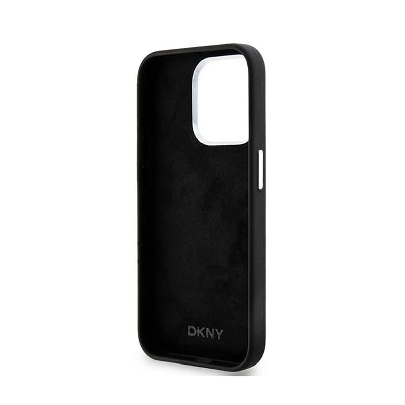DKNY Liquid Silicone Small Metal Logo MagSafe - Case for iPhone 14 Pro (black) - 7