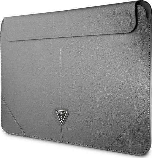 Guess Saffiano Triangle Logo Sleeve - Notebook case 13" / 14" (Silver)