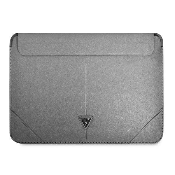 Guess Saffiano Triangle Logo Sleeve - Notebook case 13" / 14" (Silver) - 2